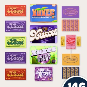 Halloweed Pack de Xuxes con flores CBD Mandarin Haze 6 g, Cookies 3 g, Green Berry 3 g y hash Wonka 2 g en edición especial